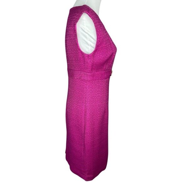 Trina Turk Women's NWT Purple Jacquard Designer Luxury Sheath Dress 6/C36 - Picture 3 of 8
